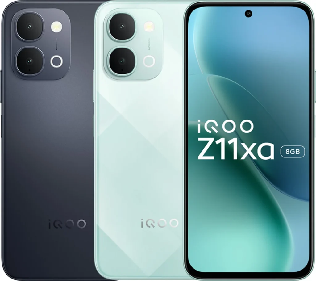 iQOO Z11xa 5G, in Titan Black, rear panel perspective view