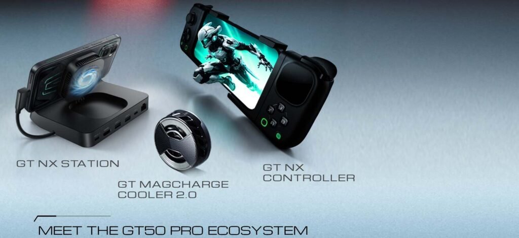 Infinix GT NX Station dock, GT Magcharge Cooler 2.0 and GT NX Controller for the GT 50 Pro