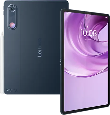 Lenovo Yoga Tab Gen 2, in Cosmic Blue, front and back