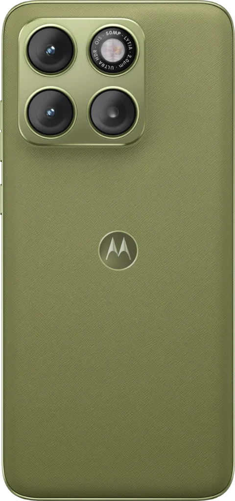 Motorola Edge 70 Neo, back in Sage green, straight on