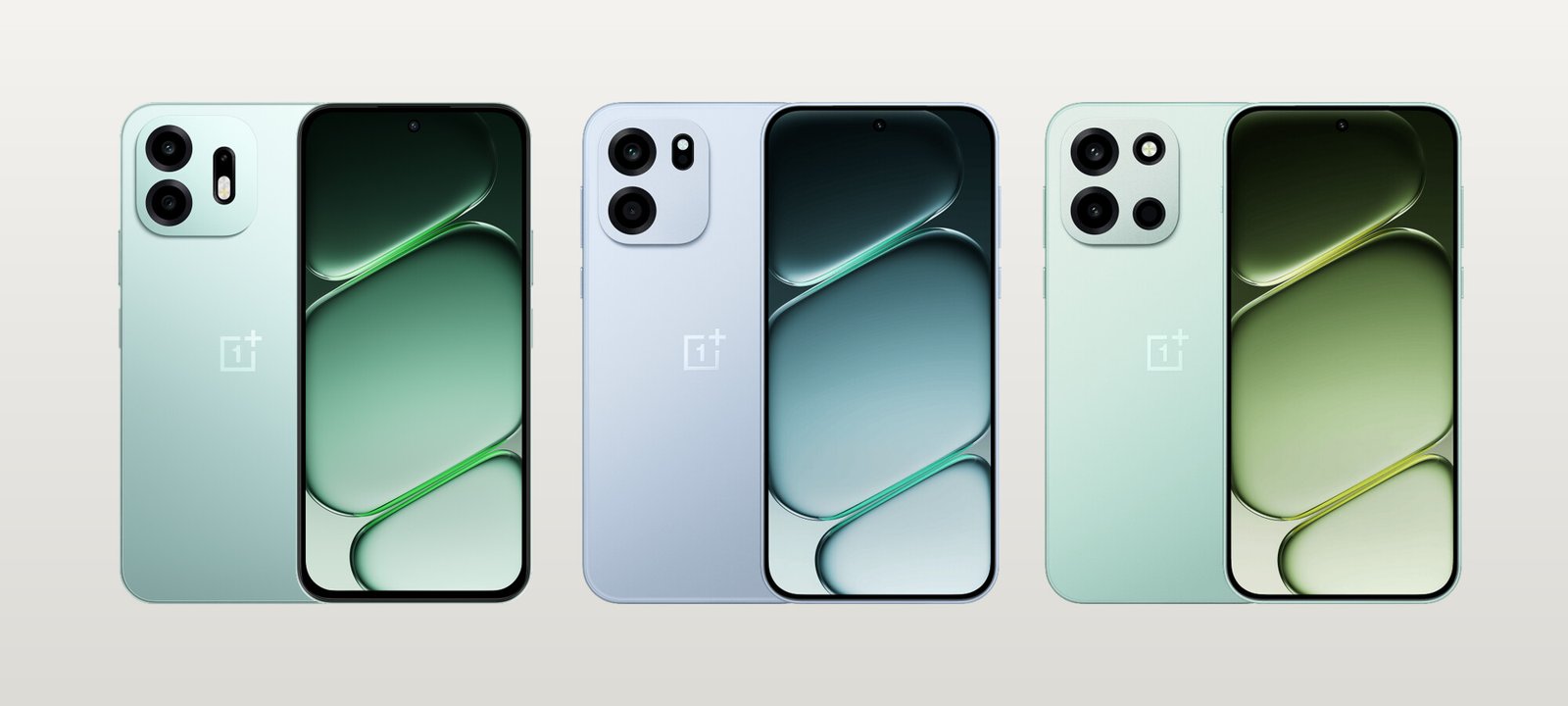 OnePlus N6, Nord CE6 and Nord 6 shown back and front side by side