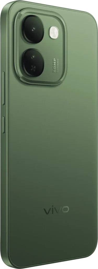 Vivo S2 FE, in Stellar Green, from the back
