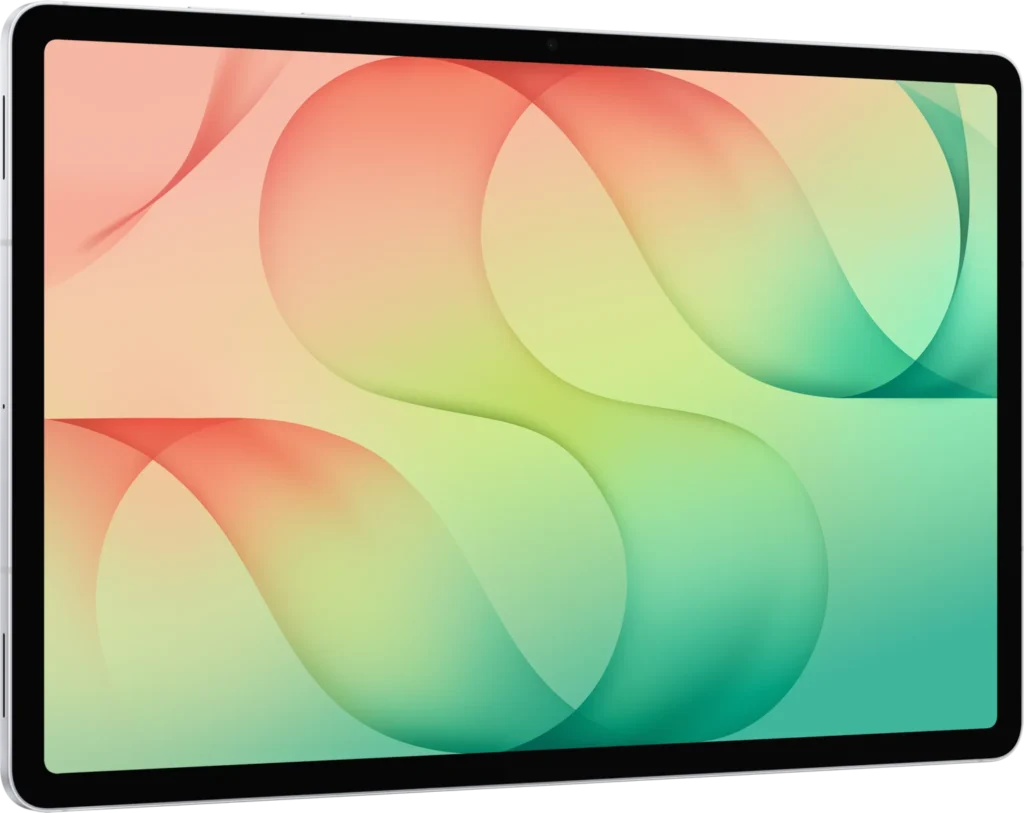 Samsung Galaxy Tab S12+, in Silver, front at an angle