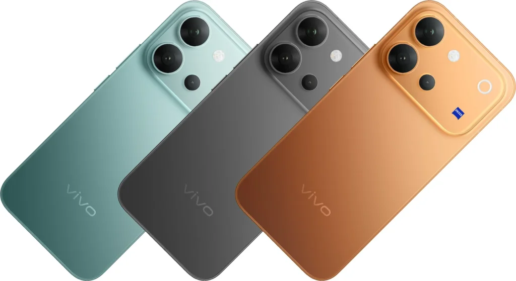 Vivo V80, angled profile showing the slim 7.69mm frame